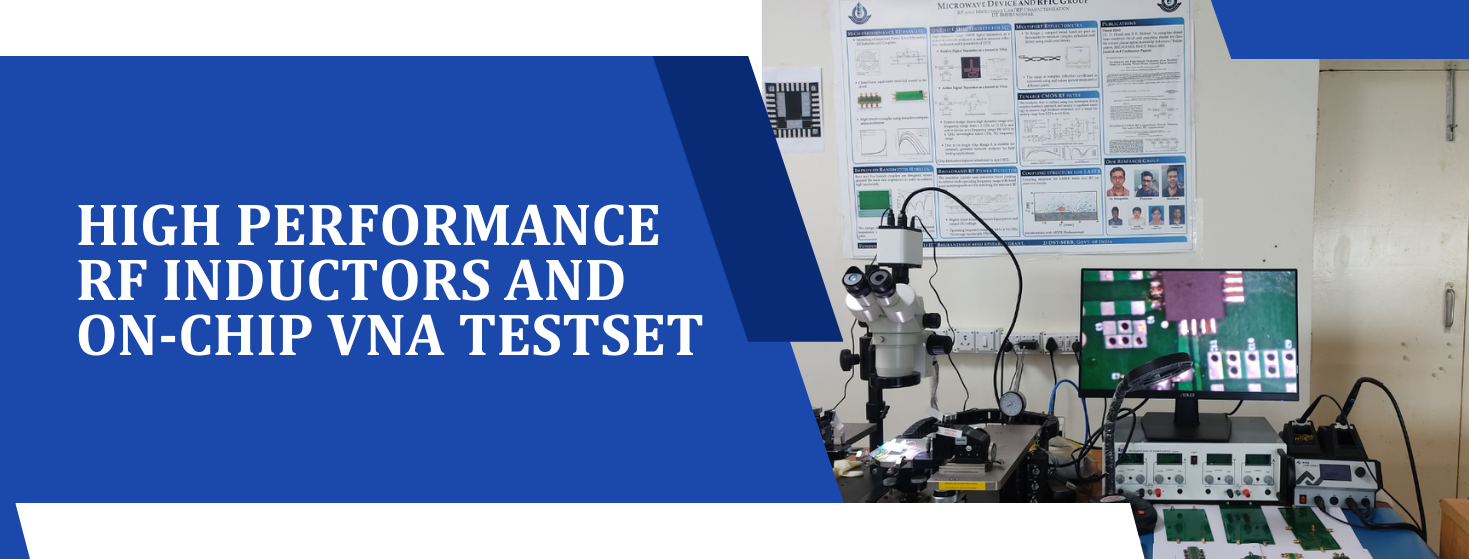 High performance RF inductors and on-chip VNA testset