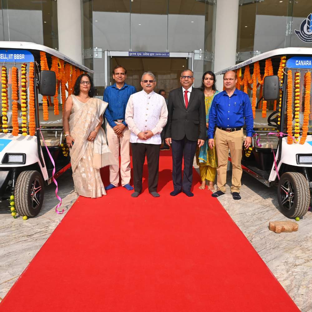 Inauguration of the service of two 8-seater electric vehicles was formally inaugurated, donated to the Institute by Canara Bank as part of their CSR initiative.